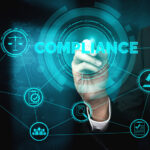 Compliance rule law and regulation graphic interface for business quality policy planning to meet international standard.
